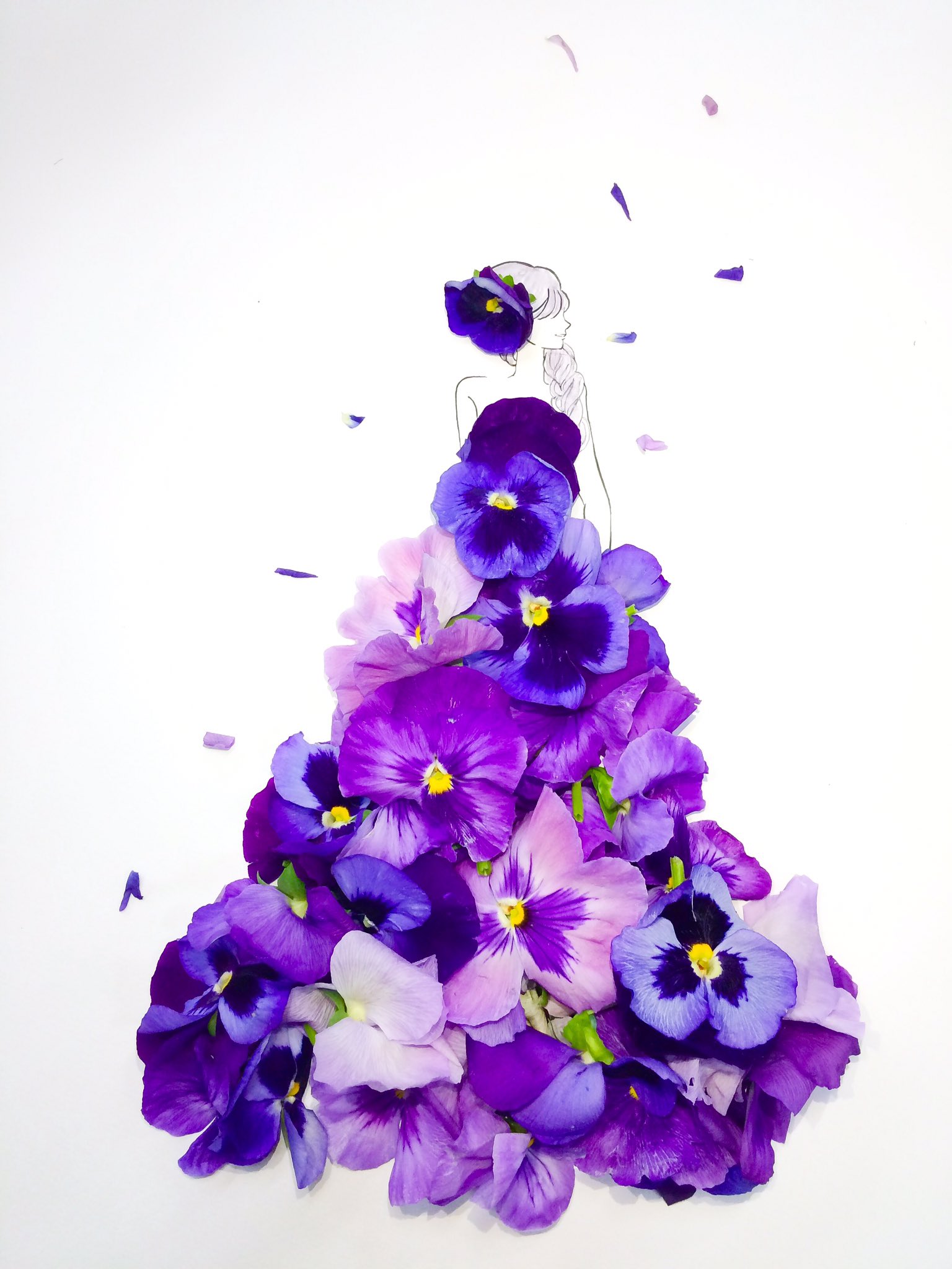 はな言葉 葉菜桜花子 新作ドレスできました きょう12月27日は ピーターパンの日 浅草仲見世記念日 誕生花はパンジー 花言葉は 私を思って もの思い T Co 2edvuhbt8s Twitter