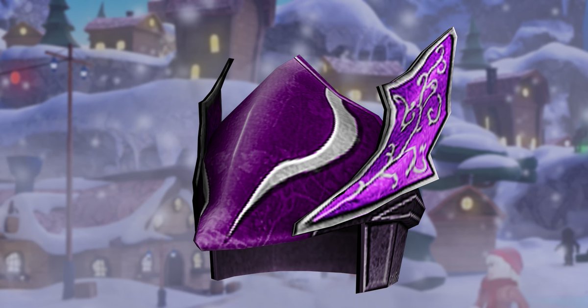 Roblox On Twitter The Noble Gift Of The Sentry Burst Open With Flash Of Ultraviolet Light Revealing The Violet Guardia Helmet - light purple roblox sign