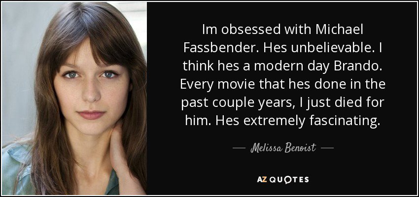 DanielBruhlNews's tweet photo. #MelissaBenoist fangirling on #MichaelFassbender good lass 👌👍😍 https://t.co/10aWMqojr4