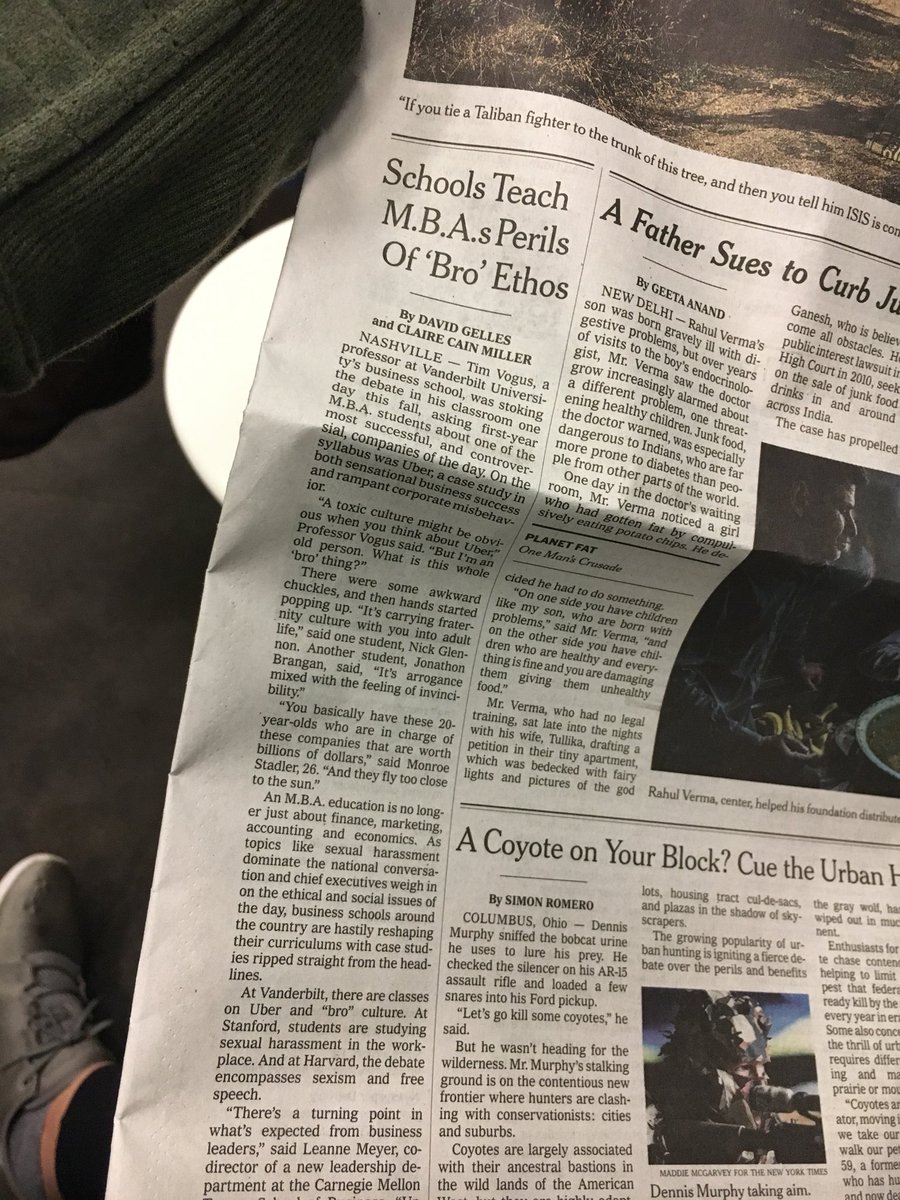 meararanadive's tweet photo. Congrats @VanderbiltOwen on the front page @nytimes coverage!!!!! https://t.co/rO93ia816g