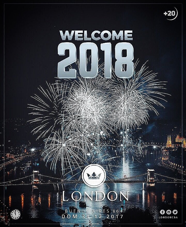 #Domingo31 Festejamos Año Nuevo !
🥂 Pre-venta
🙋🏻‍♀ $100 c/2 consu
🙋🏻‍♂$150 c/2 consu
Apertura 1:30am
Buenos Aires 864 #LondonCba 
Pedí tu anticipada 📲: 3517511723