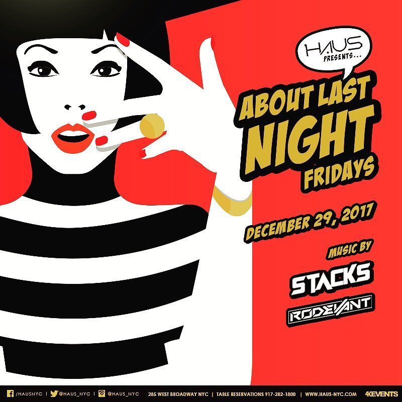 About Last Night Fridays featuring @therealdjstacks + <a href="/rod_evant_nyc/">Rod</a> on the spins! #HausNYC #Haus #4kevents #bottleservice #nynightlife #nightlife #MadeinNY #Tribeca #fridaynight #bottles #champagne #squad #squadup #newyearsweekend #friyay #squadgoals #s… bit.ly/2DVpQhG