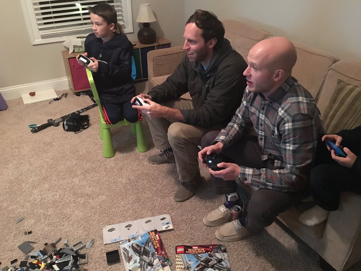 Teammates getting their butts kicked at Madden by a 10 yr old.  I guess just soccer really is their thing.