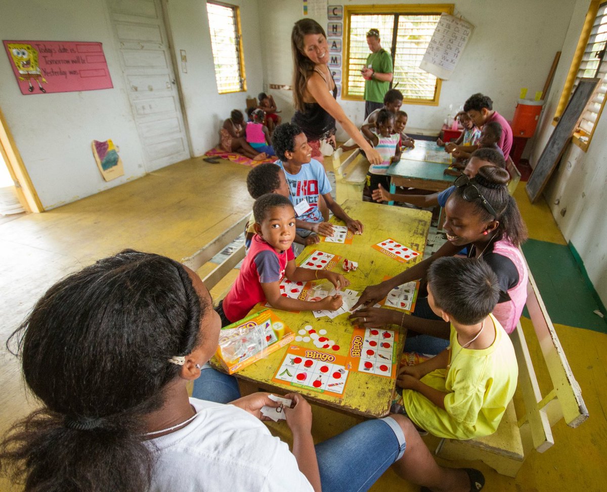 MsKWebber's tweet photo. My favourite moment in 2017 was giving back with @Millwoodhigh school to the amazing village of Seine Bight, Belize that I had the opportunity to volunteer teach in the summer prior. I miss and think about these children daily. Xox https://t.co/R1FDc6B6Fc