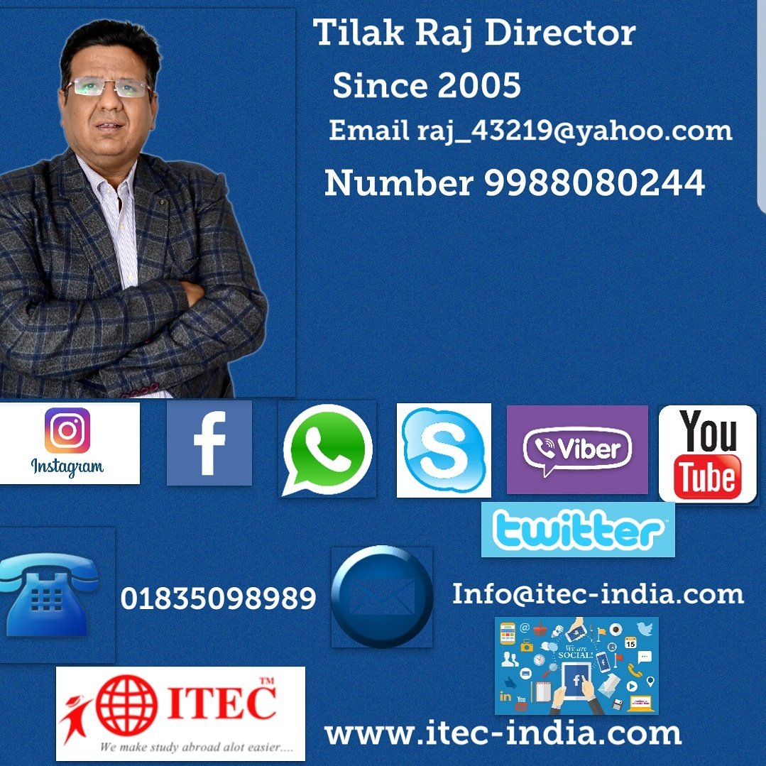 Tilakraj_world's tweet photo. We make Study Abroad a lot Easier #itec #since2005 #scf33ffoppgndukabirparkmarket #nearbikanersweets  #trademark #registered #punjabgovtapprovedlicensecompany #ITEC #DIRECTOR #Tilakrajoffical #TilakRaj #9988080244 https://t.co/SevRb2quod