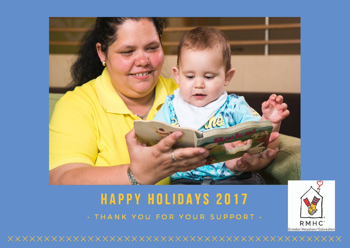 teamRMHCGHG's tweet photo. 2017 has been a tumultuous yr. in Houston and we would like to take a moment and express our appreciation for your support. Give $50 before year end &amp; u can change the life of a child. https://t.co/VUrGvRYdD8