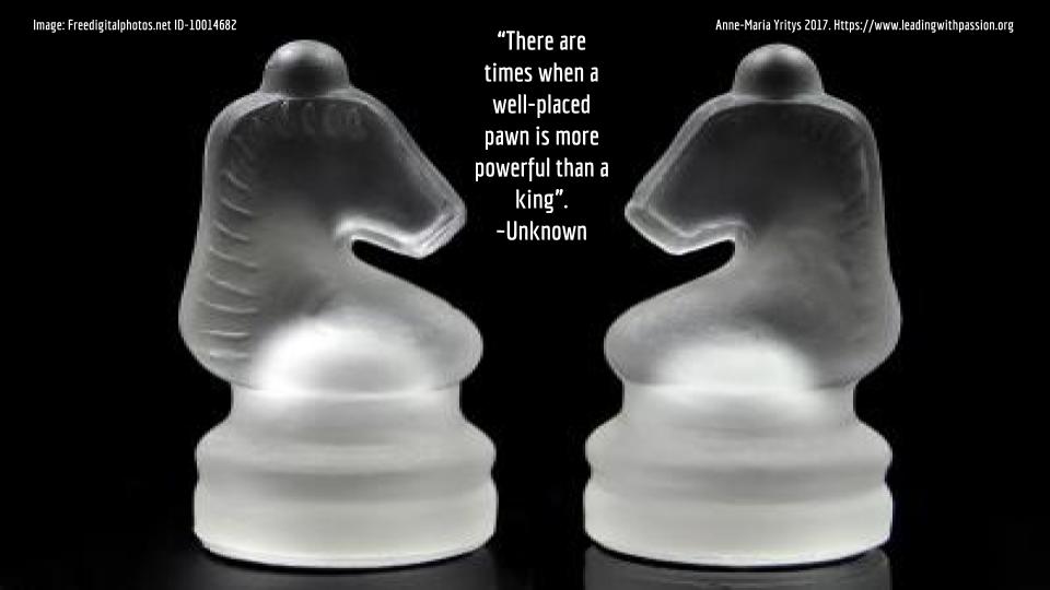 there are times when a well-placed pawn is more powerful than a