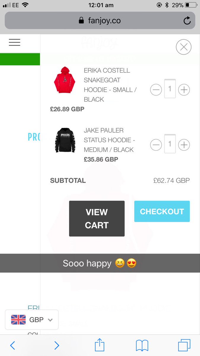 team10xo's tweet photo. Well that’s half my Christmas money gone 😻 it will be well worth it tho 😩 @jakepaul @erikacostell #goatmerch #jakepauler 😭❤️😻 ( THANKS MAMMY x ) https://t.co/7cEmGu3siu