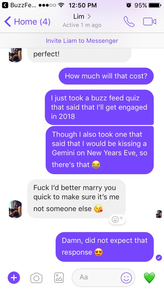 143_ange's tweet photo. So this was my man's reaction to me taking a @BuzzFeed quiz 😍😍😍 #unexpected #lucky https://t.co/BsEiFdx8su