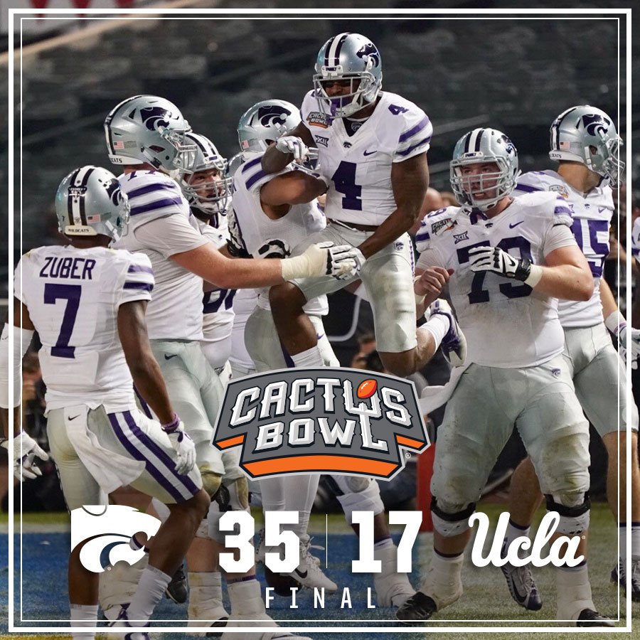thecactusbowl's tweet photo. It's official: @KStateFB wins the 2017 #CactusBowl against @UCLAFootball! https://t.co/uQjVWXmsaE