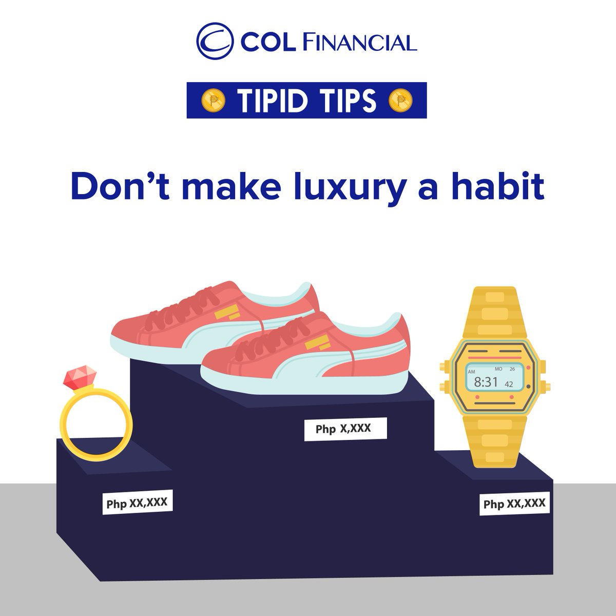 colfinancial's tweet photo. Hinay-hinay lang sa pag-gastos sa mga mamahalin na gamit, lalo kung hindi naman kinakailangan. Di na special ang "special" kapag palagi mo na lang ito nakukuha. Preserve what makes a luxury luxurious by having it in moderation :)
#tipidtips #COLFinancial #ForARicherLife https://t.co/1Jpgb4YO2C