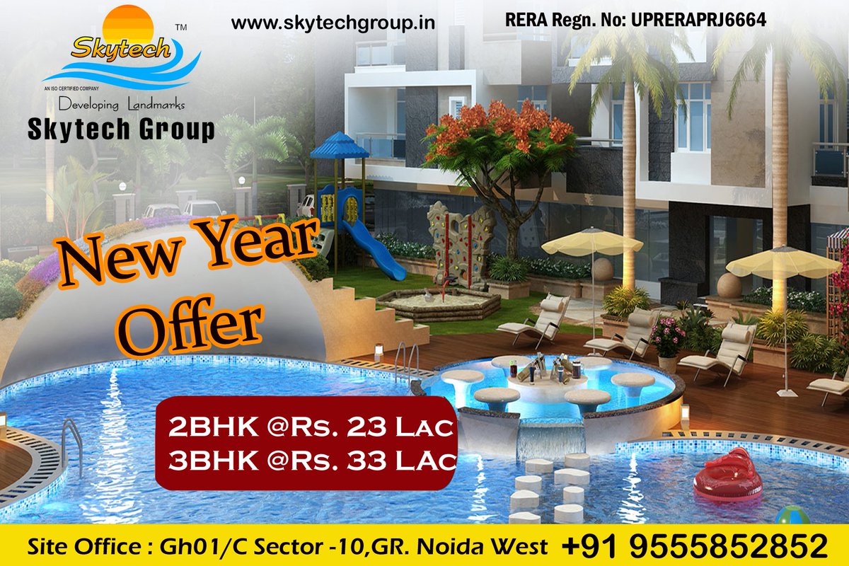 Skytechproperty's tweet photo. Skytech Matrott : #New_year_Offer 2BHK @Rs. 23 Lac 
3BHK @Rs. 33 LAc
Site Office : Gh01/C Sector -10,GR. Noida West 
Call Now +91 9555852852 https://t.co/WuJhudhlWa