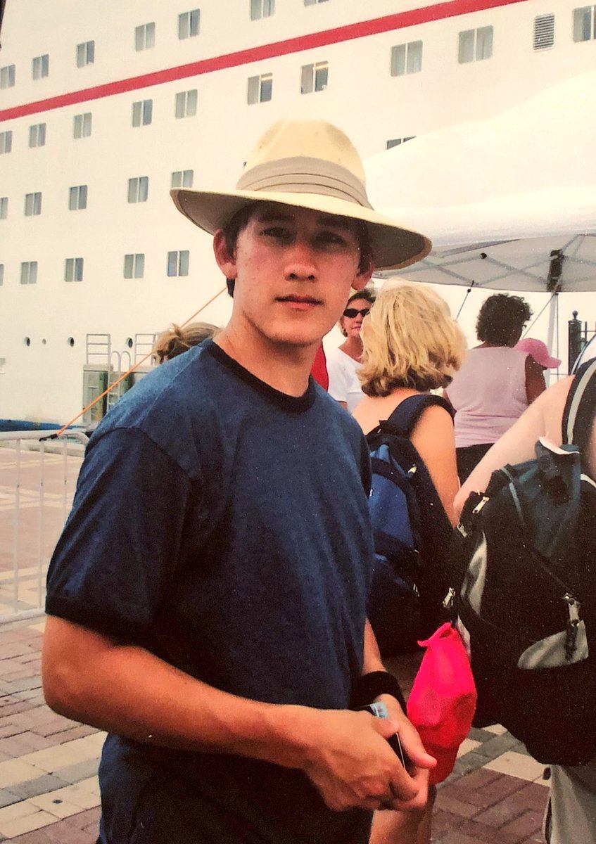 markiplier's tweet photo. 16 year old me on my way to steal yo girl. Please note the Tool wristband, my +4 Charisma hat, and how little a chance you have to resist my charm. https://t.co/GcFi2Lmagh