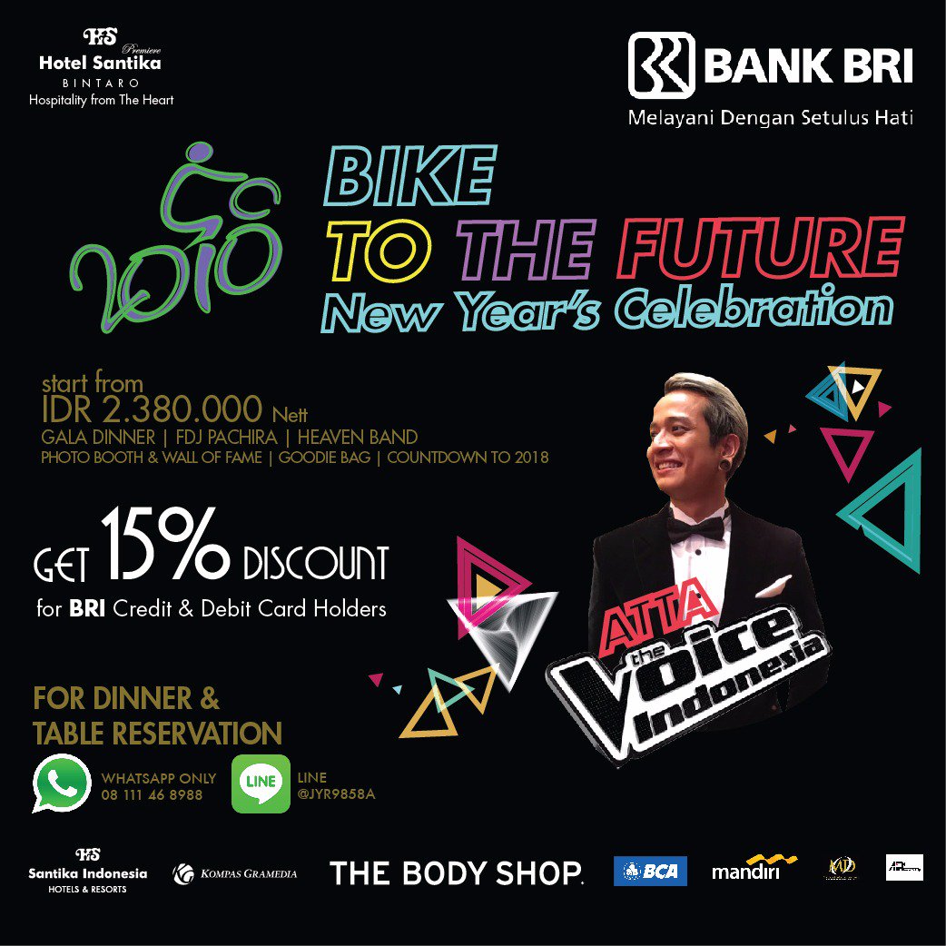 HSPBintaro's tweet photo. You are Invited!
Out with the old and in with the new...
We're ready to party! 
#hotelsantikapremierebintaro #newyearscelebration #newyearsevent #newyears2018 https://t.co/Ppyipw8gvJ