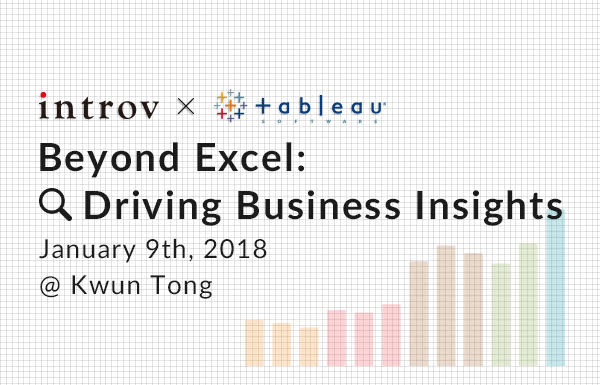 Introv's tweet photo. Join our first workshop of 2018! Spaces are limited so sign up today.
https://t.co/zjnhXQp2Tt
#Tableau #Businessintelligence #DataVisualization #Introv https://t.co/sE8khZkLhK