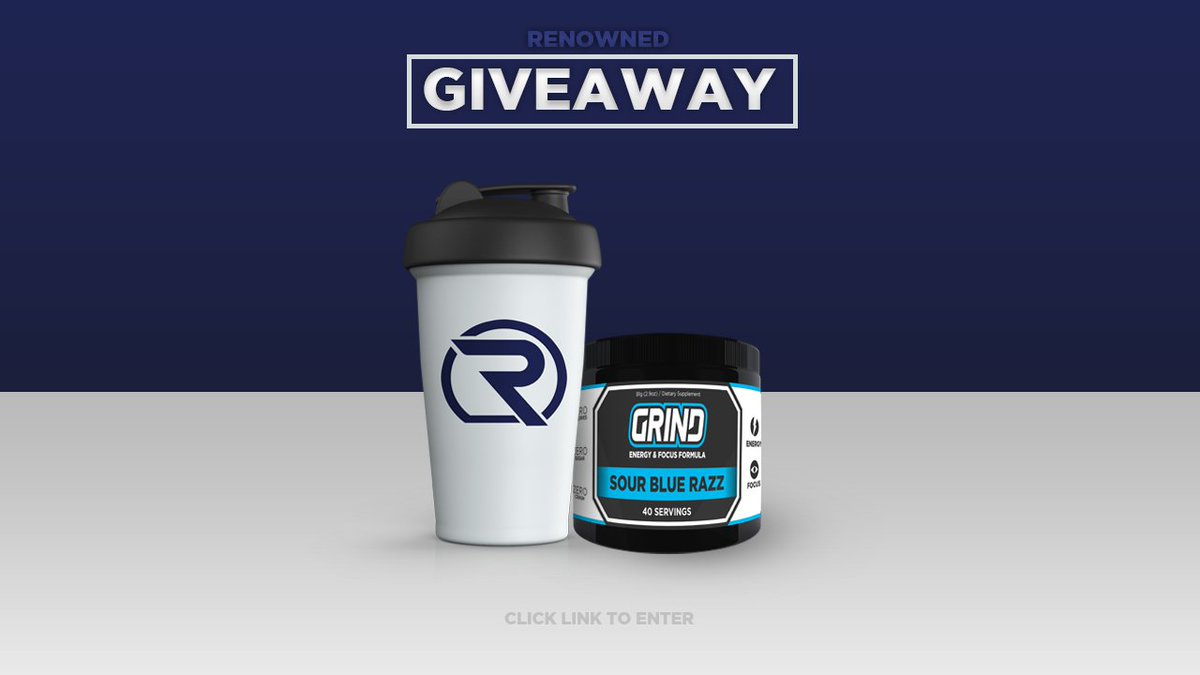 RenownedGG's tweet photo. GIVEAWAY TIME! Follow the link to enter to win a Renowned shaker and tub of @DrinkGRIND Ends Jan 2nd at midnight 

#RenOWNed

https://t.co/nACergxFo6 https://t.co/v5snHqevFs