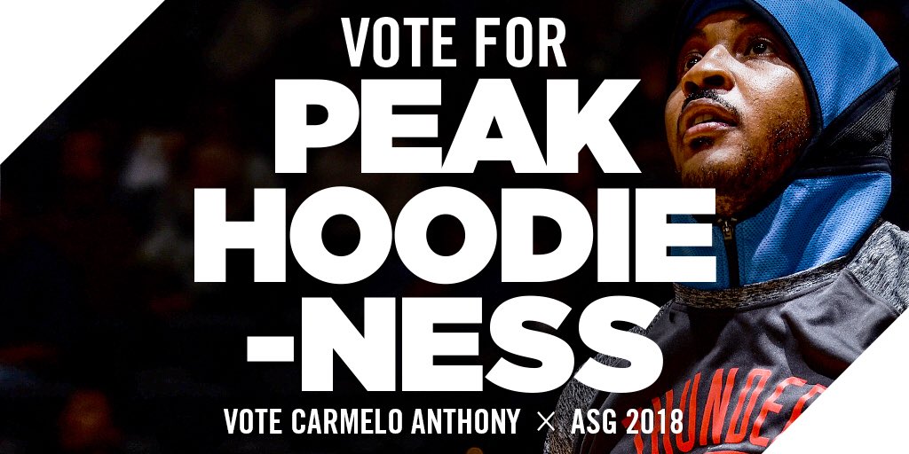 10x All-Star. RT to make it 11. 
Carmelo Anthony #NBAVote