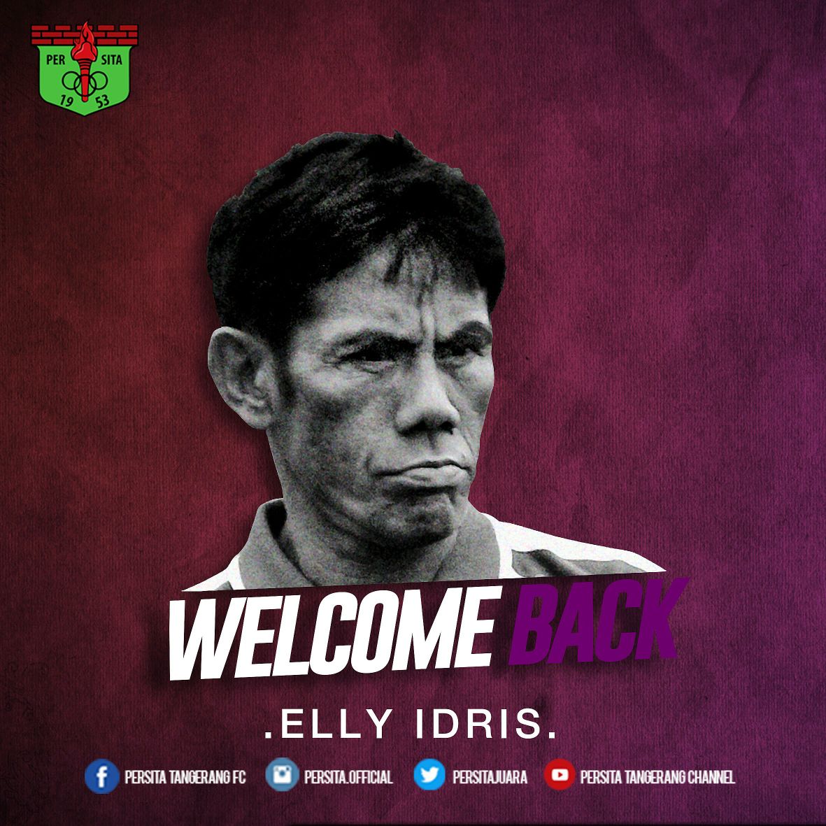 Welcome Back Coach Elly Idris.
Bawa Persita kembali ke kasta tertinggi.

#PersitaAbadi
#Juara