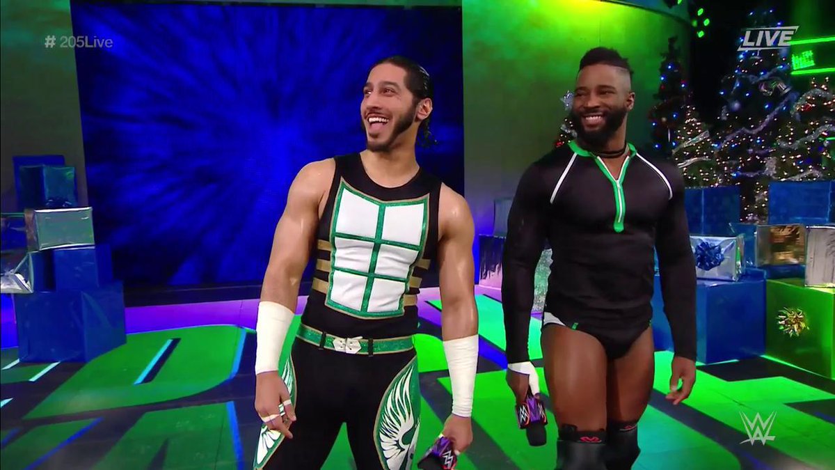 EngageInRevenge's tweet photo. Chicago's own Mustafa is ready to team with @AgeOfAlexander LIVE on @TheOWSNetwork against Gulak and Daivari...and the "ALI!" chants are in effect! #205Live https://t.co/Du8nN6f8wP