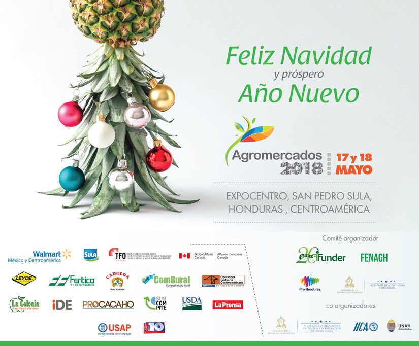 Feliz Navidad y Próspero Año Nuevo les desea <a href="/AgromercadosH/">AgromercadosHonduras</a> 

#Agromercados2018 #Honduras