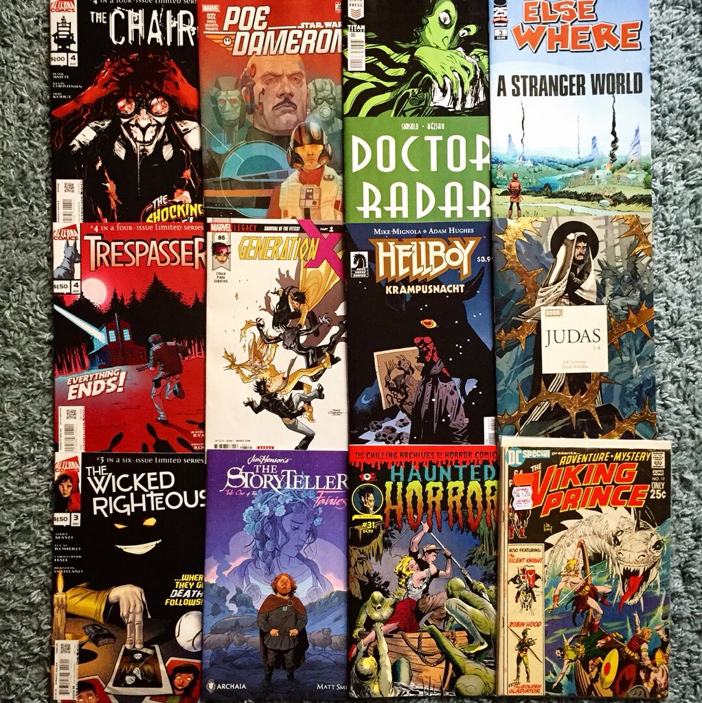 ComicPopPodcast's tweet photo. Some #newcomicbookday odds &amp; ends that @dtouchton picked up from @Acme_Superstore over the last few weeks!

#geekpop #podcast #comics #toys #actionfigures #ironman #statixpress #joekubert #vikingprince #starwars #alternacomics #hellboy #horrorcomics #oldcomics #thecomicpoppodcast https://t.co/xPlTPuVQa0