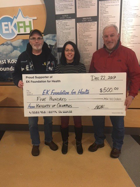 We appreciate the support given to us by The Knights of Columbus! #ekfh #eastkootenay #ekrh #starlitecampaign