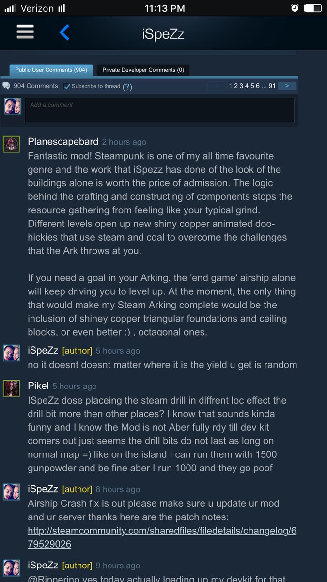 iSPEZZ's tweet photo. Comments like these are why I love modding for ark, when u can bring ppl to writing things like this just makes it worth all the work we do In modding @Jatheish @survivetheark #ArkModProgram #playARK #arksteampunk https://t.co/7FfPbxp66E