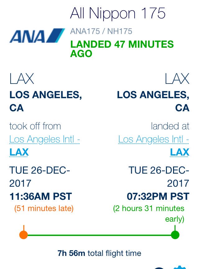 That’s a first — just took an 8 hour flight from #LAX to #LAX. Plane turned around halfway to Tokyo due to “unauthorized persons” on board!