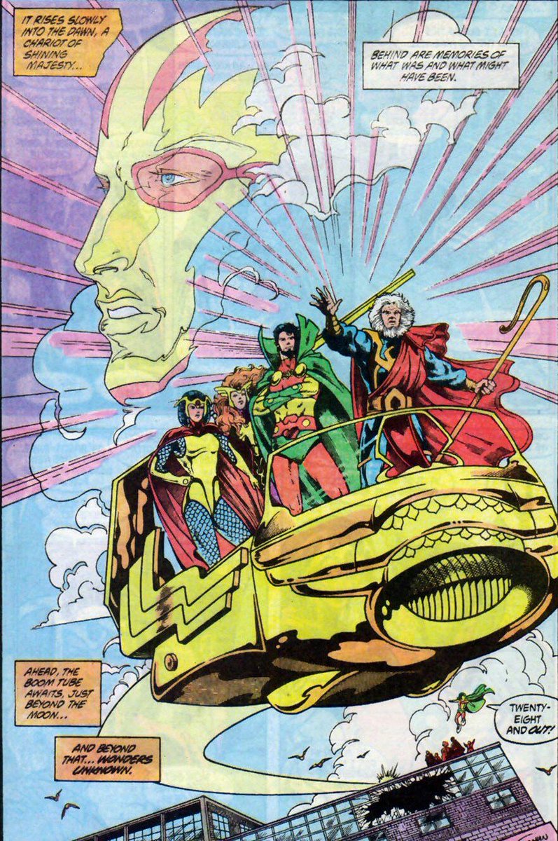 ScottFreeNewGod's tweet image. @MisterMiracleII and @BigBarda_NewGod give their longtime friend Oberon a final goodbye as they leave Earth by @BoomTube with scion of @NewGenesis_Gods @IzayaHighfather and Barda's mother, Big Breeda. The @JackKirbyNewGod(s) are heading home to their Heavenly @NewGods4thWorld