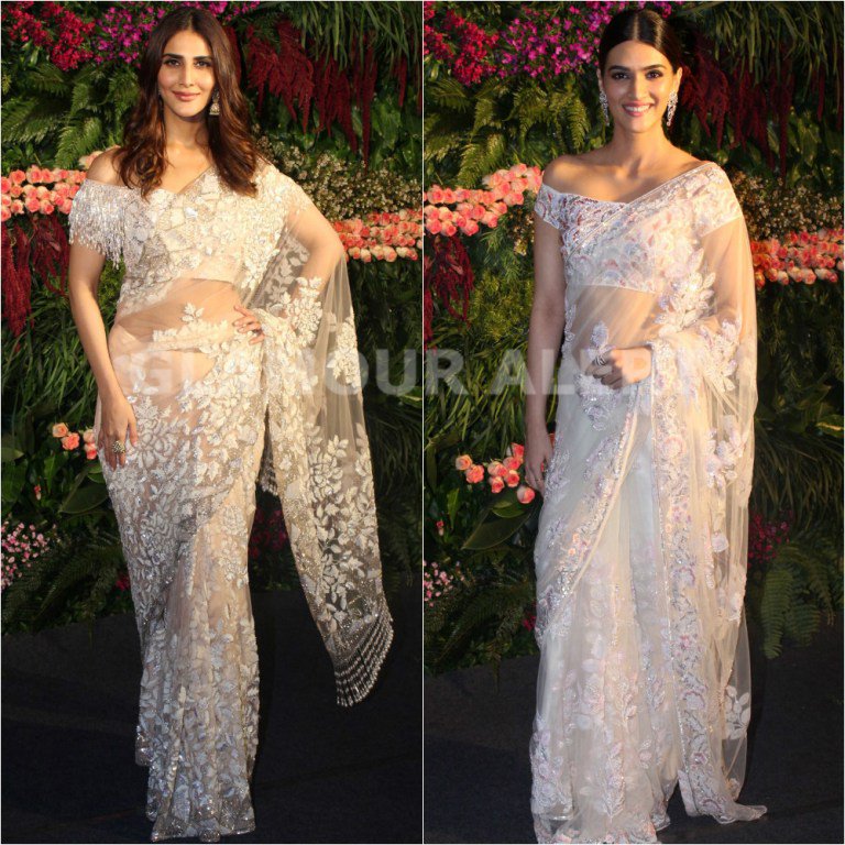 realglamalert's tweet photo. Fashion Goal or Lol: #VaaniKapoor and #KritiSanon in Manish Malhotra https://t.co/KUnMEgvPzK @Vaaniofficial @kritisanon https://t.co/mLw73nNMrE