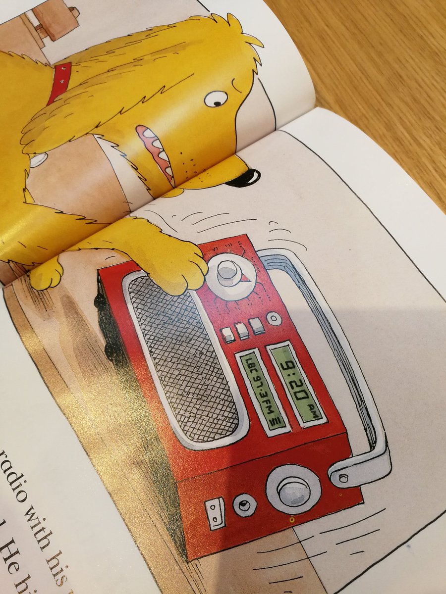 32_AjP's tweet photo. Helping my son with his reading homework, looks like the dog listens to LBC! Unfortunately he tuned in too early @mrjamesob https://t.co/A5V0Gniock