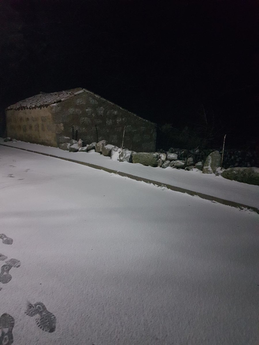 Ya estamos disfrutando de la acampada de Navidad. ¡Y con nieve!