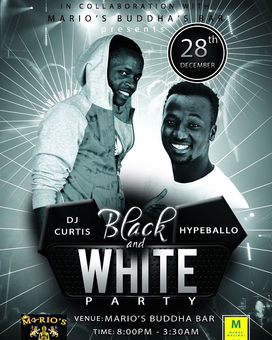 MamboMalindi's tweet photo. Black&White Party is going down @Buddha's bar on the 28th,DJ Curtis will be on the decks& Hype Ballo will also be in the house
#mmf2017 https://t.co/olNLAgWLvN