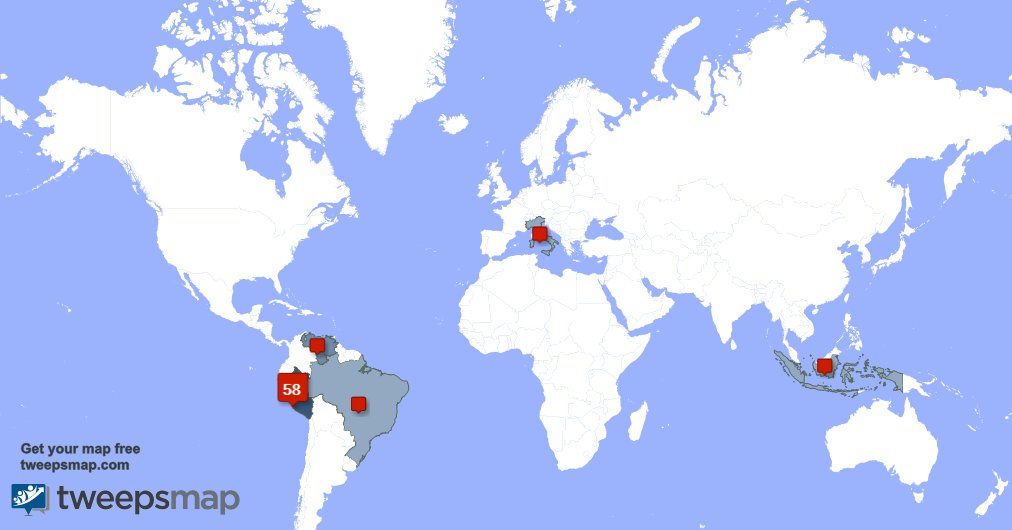 dalfi's tweet photo. Mis seguidores viven en Perú(56%),Venezuela(16%),Indonesia(8%) y más https://t.co/ml13ErpX5k https://t.co/zdcj6U9Ix0