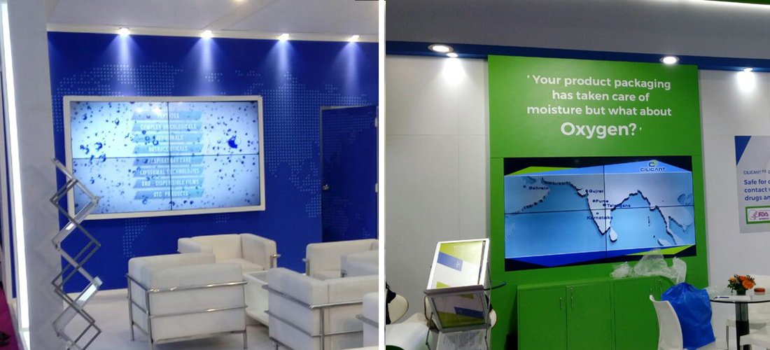 ShivamVideoLed's tweet photo. Our Seamless 2 * 2 #VideoWall in action at the P-MEC & CPhl Exhibition(India’s pharma machinery, technology and ingredients industry) , Mumbai . #LFDWall #ShivamVideo. https://t.co/f3ZWvC5fEC