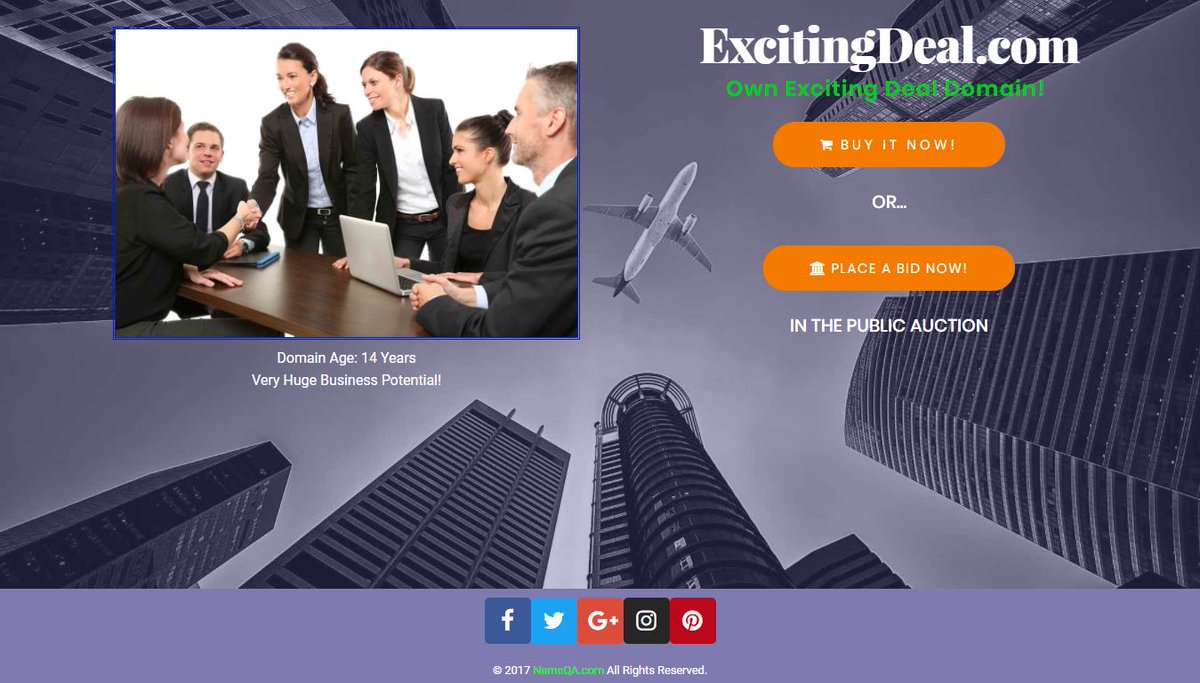 ExcitingDealcom's tweet image. Domain For Sale: ExcitingDeal.com is now available!
Own this domain now!
Visit: excitingdeal.com
#ExcitingDeal #Excitement #business #deal #Deals #entrepreneurs #company #trading #strategy #domain #DomainsForSale #domainnames #startup