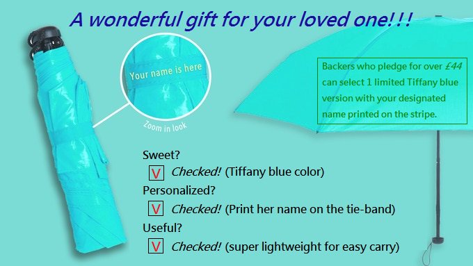 abrollyuk's tweet photo. Our limited Tiffany blue version should be a wonderful gift for your loved one!

https://t.co/b7ipLBQa5S

#abrolly #umbrella #tube #uk #kickstarter #funded #tiffanyblue https://t.co/WtpAlLkNRC