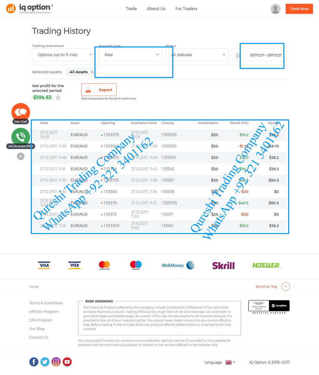 WaqasRiazPk's tweet image. #Trade like PRO&apos;s #Consistent_wining_on_REAL_Account

@Learn Professional #Binary_Options_Trading with #WaqasRiaz
WhatsApp +923213401162