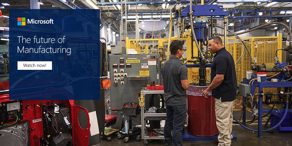 MicrosoftSA's tweet photo. The customer has more power than ever before! Turn this situation into an opportunity for growth. Watch this on-demand webinar to learn how to gain a competitive advantage in manufacturing. #BIZSERIESMEA
Learn more: https://t.co/HznPL8tx8x https://t.co/SDhDfxU9vw