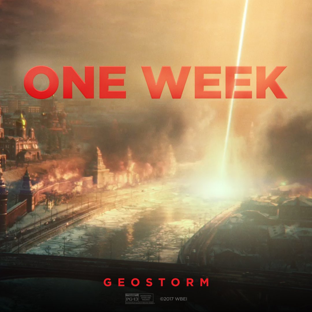 It all goes down in one week. #Geostorm