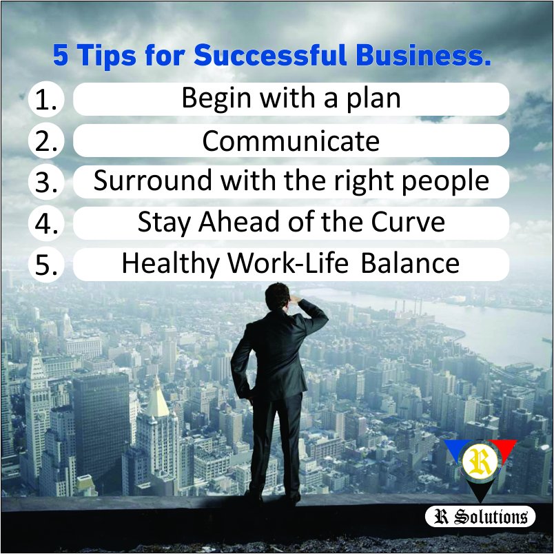 rsolutionspl1's tweet photo. Here are 5 Tips for Successful Business:-
#business #success #rsolutions #company https://t.co/CyHxpAs5ZH