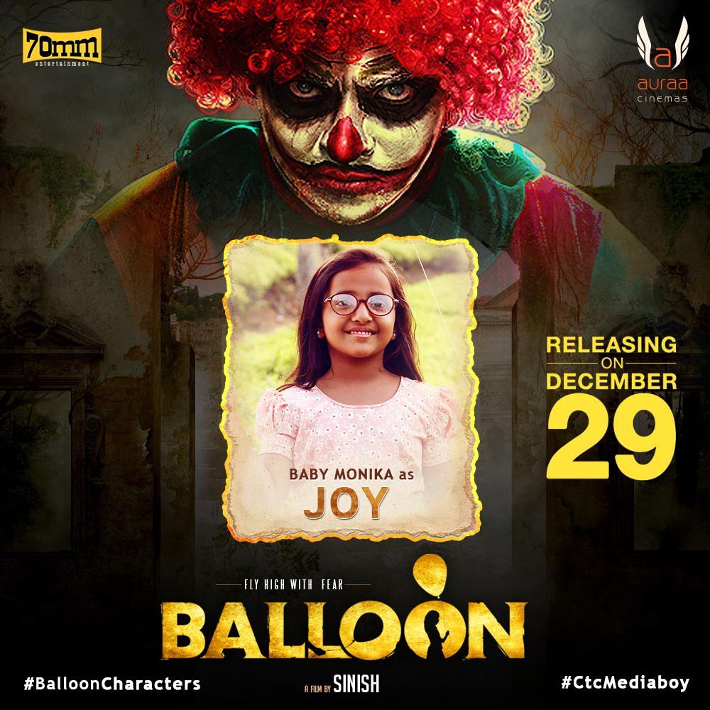 ctcupdates's tweet photo. #BalloonCharacters 
#BabyMonika as #Joy

#Balloon29thDec
#FlyHighwithBalloon 🎈🎈

@Actor_Jai @yoursanjali @jan_iyer @thisisysr @dhilipaction @sinish_s @Arunrajakamaraj @NjSatz @AntonyLRuben @auraacinemas

#CtcMediaboy https://t.co/Y0RFm96QVh