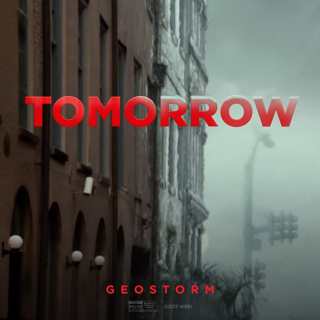 We’re on the brink. #Geostorm arrives on Blu-ray™ tomorrow.