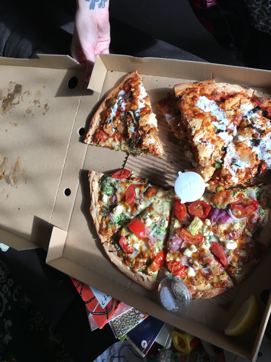 While usually our <a href="/crust_pizza/">Crust Pizza</a> delivery is good, this driver seemed to throw our pizza in his car. This is unaltered