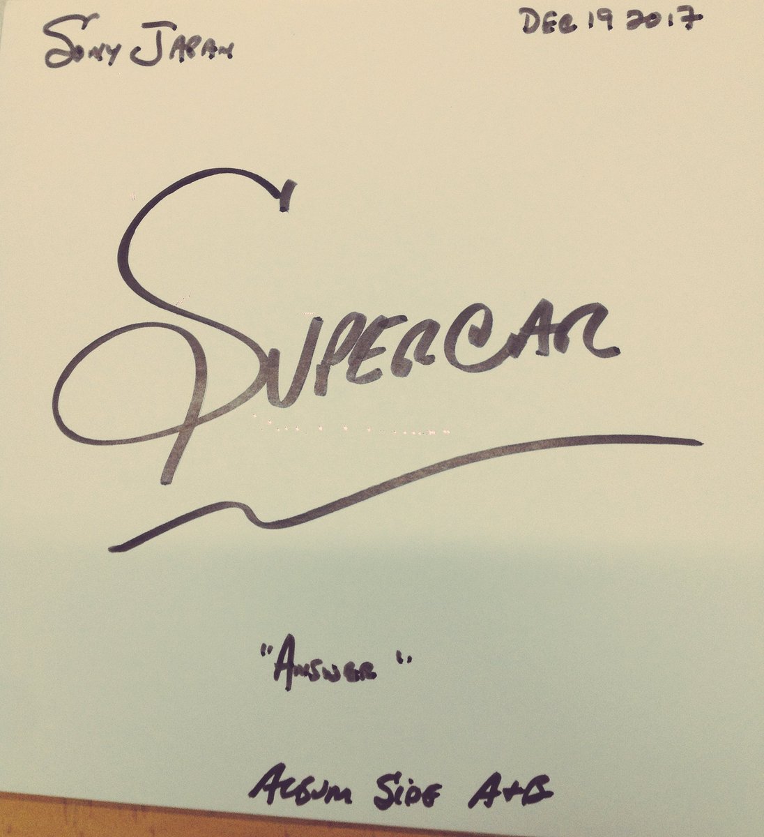 iLLTTER's tweet photo. 今日はSUPERCAR20周年企画の最後、ANSWERの音チェック。ANSWERは過去にアナログ化されています、そっちは田名網敬一先生の強烈なピクチャー盤。今回はオリジナルのアートワークを宇川さんがもう一度監修します。聴きながら、このバンドはこれで完成したんだなと思いましたね https://t.co/EA7N85SS8W