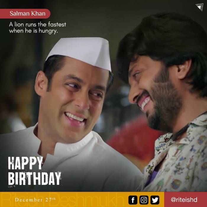 Riteish Deshmukh wishes Happy Birthday Bhau
  