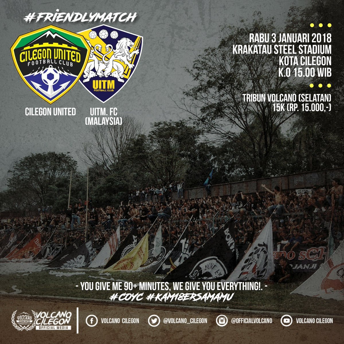 Akhirnya kita di pertemukan kembali!
See ya 3 januari 2018 teman². Tahun baru, semangat baru. #KAM18ERSAMAMU