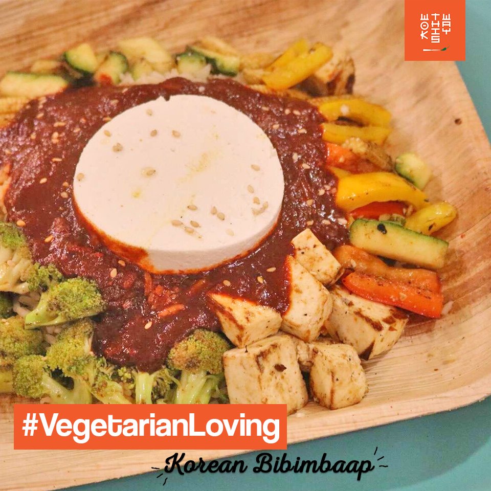 Vegetarian Bibimbap? You heard right! 
Try our spicy, tangy Korean Bibimbap, we bet you’ll come asking for more! 
We can make a jain version as well.  
order via <a href="/Zomato/">zomato</a> , <a href="/ScootsyIt/">Scootsy</a>, <a href="/swiggy_in/">swiggy</a> 
#FreshHotWoks #OrientalFood #WokThisWay