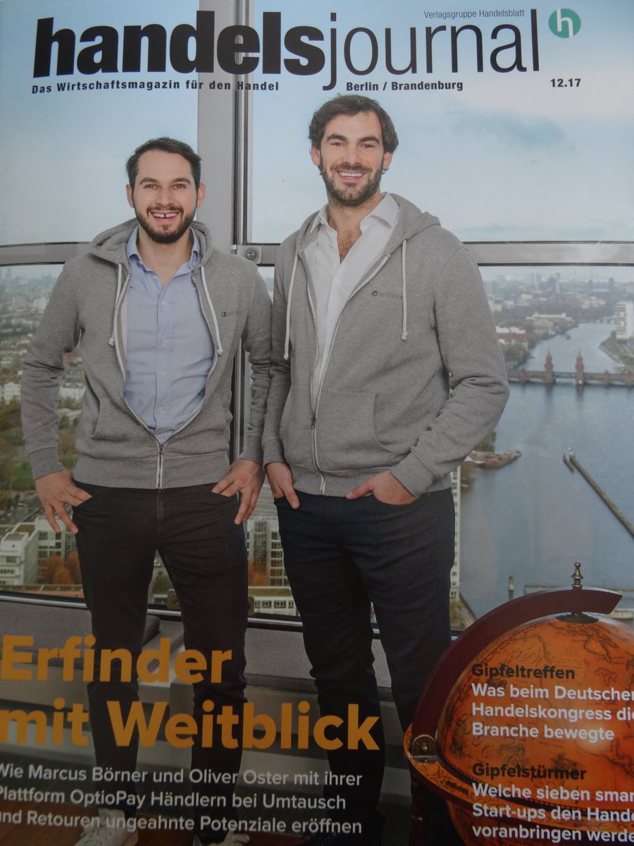 handelsverband's tweet photo. Die Dezember-Ausgabe des #handelsjournal - mit @OptioPay auf dem Titel https://t.co/J5Fu4TIQZO