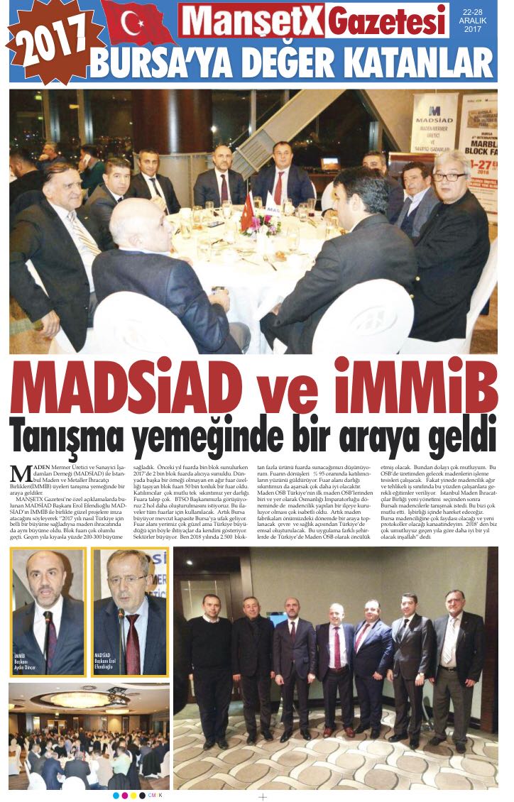 Madsiad ve İmmib Tanışma yemeğinde bir araya geldi.